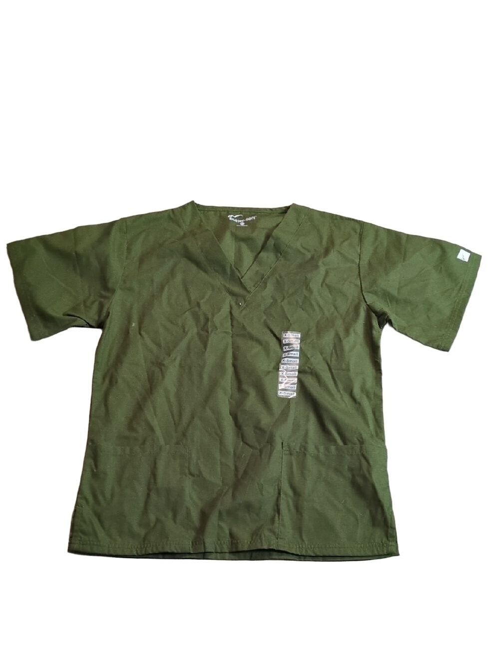 Butter-Soft Olive Scrub Top Size XS